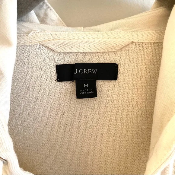 J Crew M size cream color sweatshirt with hood. - Picture 3 of 7